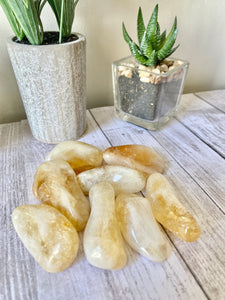 Citrine Tumbled Stone - Polished Citrine - Solar Plexus - Sacral Chakra - Crystal for Manifesting