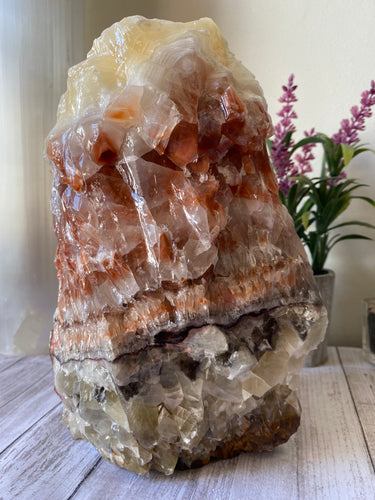 Tri Color Calcite Stone - 11 pound Calcite - Red Calcite Stone