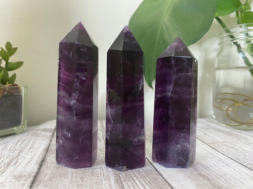 Purple Fluorite Standing Tower