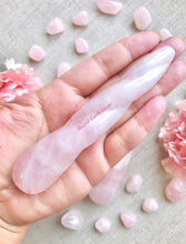Load image into Gallery viewer, Rose Quartz SMALL  Twisted Yoni / Pleasure Wand
