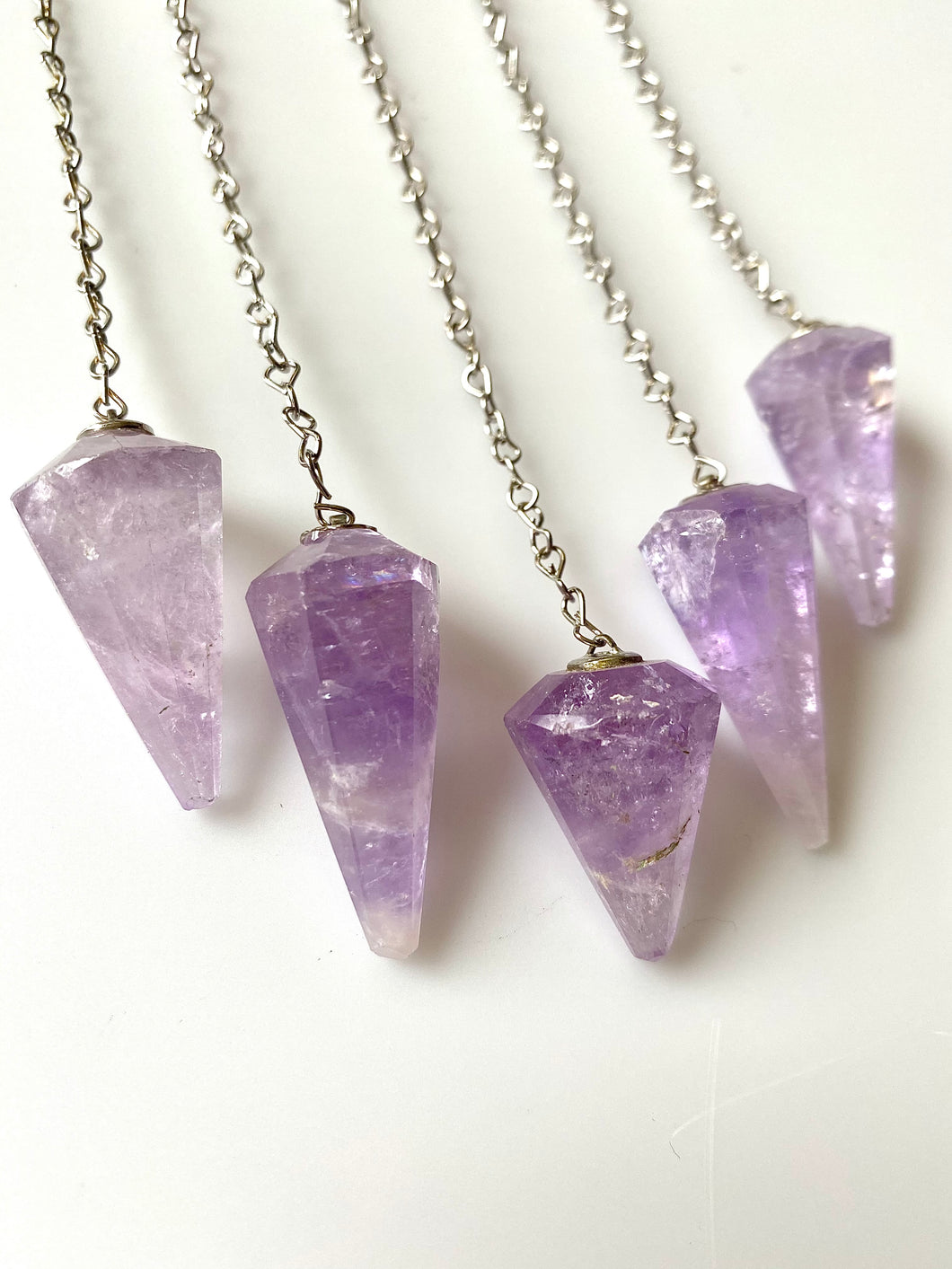 Faceted Amethyst Pendulum
