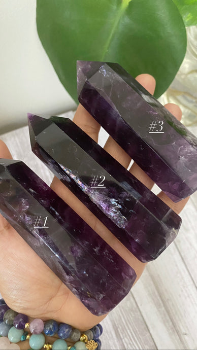 Purple Fluorite Standing Tower