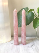 Load image into Gallery viewer, Tall Rose Quartz Tower