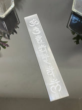 Load image into Gallery viewer, Chakra Etched Selenite Bar - Charging Crystal