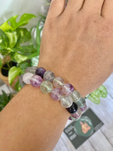 Load image into Gallery viewer, Fluorite Beaded Bracelet - Chunky Beaded Fluorite 10mm Bracelet