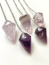 Load image into Gallery viewer, Amethyst Smooth/Faceted Pendulum