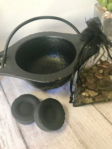 Frankincense & Myrrh Starter Kit - Resin, Charcoal & Cauldron