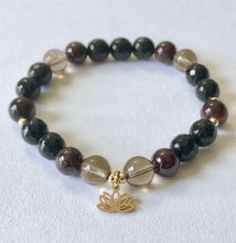 Load image into Gallery viewer, Root Chakra Bracelet with Lotus Charm