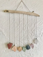 Load image into Gallery viewer, Chakra Crystal Wall Hanging - Wire Wrapped Rough Crystals - Driftwood Wall Decor - 7 Chakra Stones - Crystal Wall Hanging