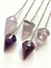 Load image into Gallery viewer, Amethyst Smooth/Faceted Pendulum