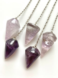 Amethyst Smooth/Faceted Pendulum