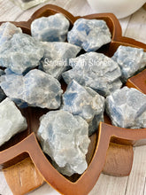Load image into Gallery viewer, Blue Calcite Chunk - Throat Chakra Stone