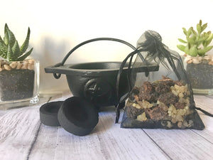 Frankincense & Myrrh Starter Kit - Resin, Charcoal & Cauldron