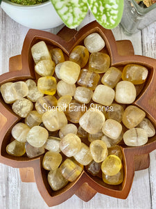 Golden Fluorite Polished Stone - Solar Plexus Crystal - Yellow Fluorite