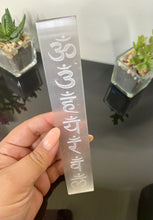 Load image into Gallery viewer, Chakra Etched Selenite Bar - Charging Crystal